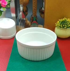 1PC CERAMIC WHITE RAMEKIN ( 2oz 4oz 5oz 6oz 8oz 10oz & 12oz ) SOUFFLE RAMEKIN BOWLS CUP