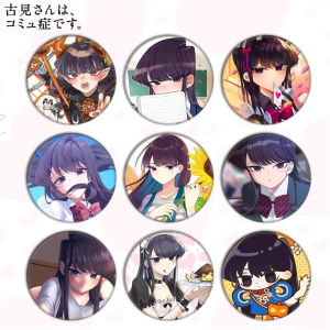 58mm Anime Komi Cant Communicate Shouko Tadano Hitohito Cosplay COSTUME Badge Pin SPTE Tinplate Brooch Halloween Prop Gilf