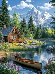 Scenic Ship River Landscape Artwork Jigsaw Puzzle 500/1000/1200/2000PCS Stress Relief Puzzle Wall Art Decor Gift