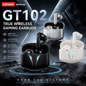 Lenovo | Choice Lenovo Gaming Headset Bluetooth 6.0 Wireless Earphone Low Latency Noise Reduction Esport Headphone 30H Battery Life GT102