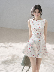 AOMALM | Đầm Satin Mini Hoa Mùa Hè