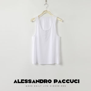 Creamy Ice Color Vacation Style U-neck Sleeveless Top and Shorts