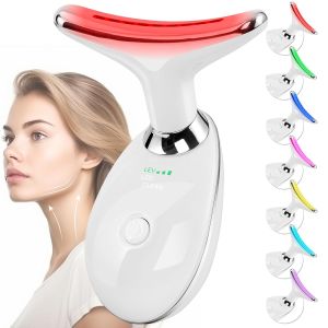 Facial Massager Red Light Beauty Device for Face and Neck Face Sculpting Wand with 7 Color LED Photon Skin Care Tool Ideal Gift