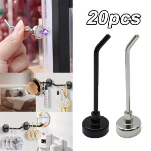 5/20pcs Strong Magnetic Hook Multi Purpose Suspension Removable Bracket Household Towel Kitchen Bar Storage Hooks Storage Tools