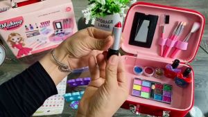 [Hoàn Tiền 12%] Hộp đồ chơi trang điểm cao cấp 20 chi tiết y như thật - Cốp trang điểm có hơ móng - Smart Baby