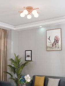 Nordic Solid Wood Ceiling Light: A Stylish Addition to Your Living Room & Dining Room