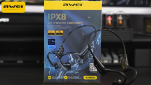 Awei A899BL IPX8 Waterproof Swimming Bone Conduction Headphone Ear Hook Bluetooth Earphone Open Ear Sport Headset with Microphone HiFi Bass Sound 32GB Memory