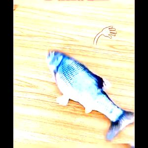 USB Electric 3D Fish Toys for Cats Simulation Fish Plush Toy Pet Cat Toy Fish Cat Mint Fish Funny Cat Catch Fish Toys for Cats Fish Tails Will Sway