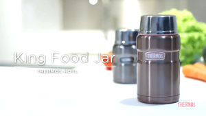 Thermos Stainless Steel King Food Jar with Spoon 710ml | 不锈钢保温壶