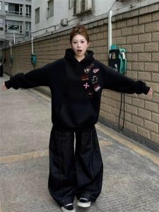 Heavyweight Streetwear Womens Hoodie Sweatshirt