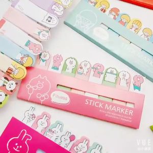🇲🇾 🏆 Student Stationery Bookmark Stick On Note Marker Sticky Message Note Memo Pad Cartoon Office School Supplies 留言便利贴