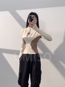 UMISO Womens Full Zip Sports Jacket Tight Quick Dry Breathable Outdoor Cycling Fitness Jacket