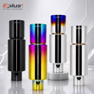 Ống Pô Xe Hơi Bằng Thép Không Gỉ EPLUS Đa Năng Đầu Cắt Thẳng 4 Màu Đường Kính Đầu Vào 51/57/63mm Bộ Cộng Hưởng Dành Cho Phụ Tùng Độ Chế