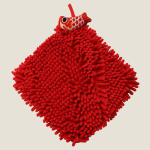 Red Cute Hanging Hand Towel JOJOS L. PD Home Wedding Decorative Absorbent Towel Fresh Style Universal Appeal