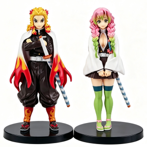 Bandai | New Demon Slayer Anime Figure Series Boxed Kanroji Mitsuri Rengoku Kyojuro Models Collectible Ornaments for Gifts Decoration