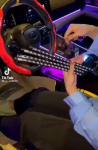 Bộ 4 dây đèn LED 7 màu cho ô tô Dây đèn led trang trí đèn nháy theo nhạc