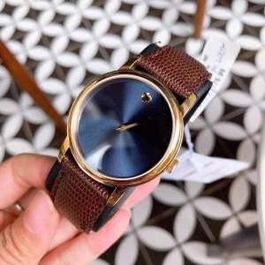 ĐỒNG HỒ NAM CHÍNH HÃNG MOVADO 2100013 Quartz Gold Case Sapphire Brown Leather For Men