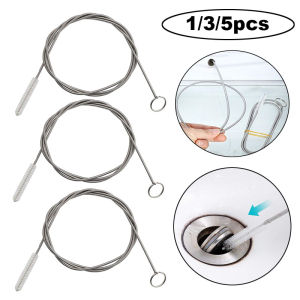 1/3/5pcs Extra Long Flexible Tube Pipe Clean Brush 1M Stainless Steel Drain Tube Cleaning Brushes for Sink Refrigerator Kitchen