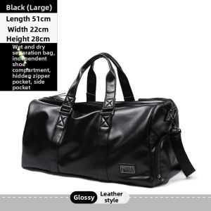MOYYI | Leather Large Capacity Travel Backpack Dry-Wet Separation