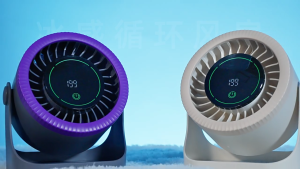 RICHMENT Air Circulation Fan 199-Speed 3600mAh Battery Wall/Desk Mount Quiet 18dB Type-C Fast Charging Classroom Office Desktop Mute Small Fan