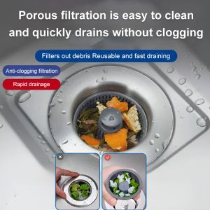 Kitchen Sink Drain Cap Sink Filter Water Tank Bouncing Core Easy Filter Water Odor Anti-clogging Filtration Deodorizing Filter