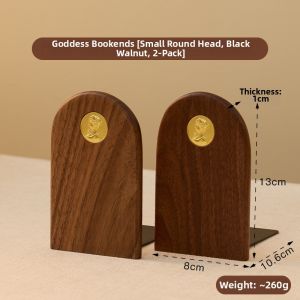 FANHAN | Durable Black Walnut Wood Bookend