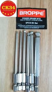 Bộ 6 đầu lục giác bi bóng dài 100mm hãng BROPPE dành cho khoan máy bắn vít
