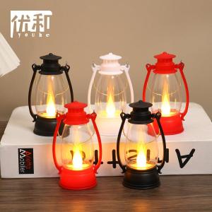 Mini Portable Halloween Atmosphere Candle สีสันสดใส ดีไซน์วินเทจ ไฟประทับใจในคืนวันฮาโลวีน อุปกรณ์ตกแต่งบ้าน ของขวัญ