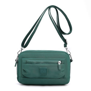 GStar Women Fashion Crossbody Bag Adjustable Shoulder Strap Zipper Sling Bag Waterproof Nylon Mobile Phone Bag Multilayer Messenger Bag