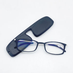 May Flower Light Anti-Blue Ray Reading Glasses TR90 Thin Portable Presbyopia Spectacles Glasses Men With Case+3.5