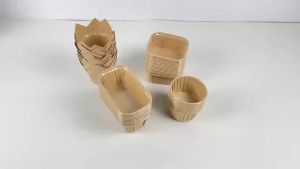 Chống Dầu Bìa Cứng Nướng Bánh Hình Chữ Nhật Hộp Bánh Mì Có Rãnh Tiệc Cưới Bánh Trang Trí Hộp 50/100 Chiếc Làm Bánh Phụ Kiện