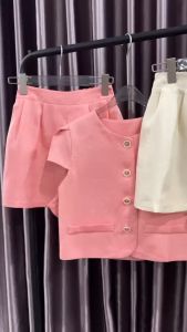 SV 6413 - Karina Set | Silvervogue | Set Atasan dan Celana Katun Tweed Pakaian Kasual Wanita