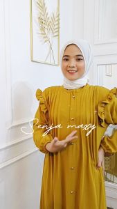 Senja Maxy & Label MP: Gamis Dress Katun Krinkel Airflow Premium Adem Nyaman
