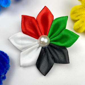 PIN BUNGA SATIN PALESTINE KERONGSANG GAZA