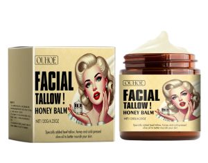 Ouhoe Tallow And Honey Balm Moisturizing Beef Tallow Face Cream Body Lotion Grass Fed Grass Finished Face Cream Care 120g