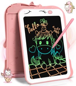 AiTuiTui LCD writing board childrens toys for 2-3 years old boys and girls unicorn color graffiti board educational learning toys suitable for 3 4 5 6 78 years old children toddler painting pad travel toys