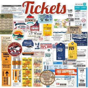 Original Retro Air Travel Boarding Pass Luggage Tag Sticker for Laptop Host Box Tablet Vintage Style Notebook Computer Accessories