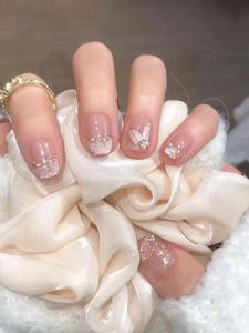 Nail Art False Nails Shiny White Gentle Elegant French Cat Eye High-End Sensation Nail Tips Wearable Nail Art Stickers