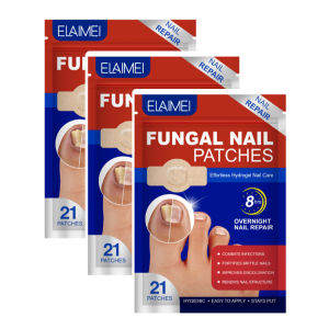 3-Pack 63 Patches Total Powerful Antifungal Foot Patches: Repairs Damaged Discolored Nails – Suitable for Sensitive Skin