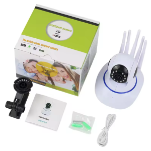 Camera IP An Ninh Không Dây HD 1080P 2MP Tự Động Theo Dõi Camera Giám Sát Wifi Với Cổng RJ45 Camera Dome Trong Nhà Ngoài Trời Màu Trắng