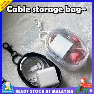Cable Storage Bag Mini Bag Protective Cover Data Line Organizer Closed Transparent Display Box Cover Storage of Earphone Headset Storage Bag