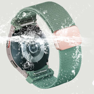 สายไนลอนสำหรับ Samsung Galaxy Watch 7/นาฬิกา FE/6 Classic/6 /5 Pro/5/4 Classic/4 ผู้หญิงผู้ชาย Samsung Smartwatch แถบแม่เหล็กยืดหยุ่น