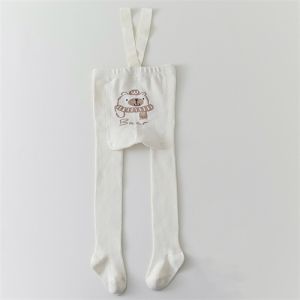 Newborn Baby Tights For Girls Boys Casual Infant Leggings With Shoulder Strap Cartoon Knitted Toddler Pantyhose Autumn New 0-3Y