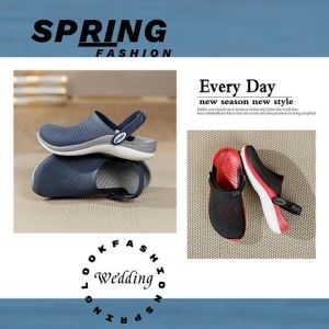 Zishop พร้อมส่งจากไทย รองเท้าแฟชั่นผู้ชาย สีสันทูโทนสวยเก๋ไม่ซ้ำใคร พื้นนิ่มสวมใส่สบาย รัดส้นหรือแบบสวมก็ได้ ปังสุดๆ แนะนำก่อนหมด