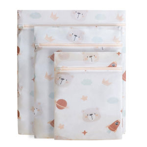 Mesh Laundry Bag Printed Thickened Washing Bags for Washing Machines Dirty ClothesStorage Basket Bra Organizer Anti-deformation