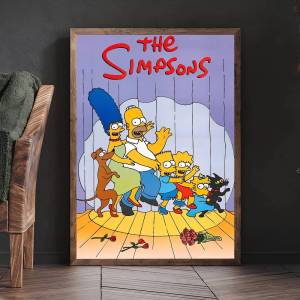 NARUTO | Tranh Dán Tường The Simpsons HD Tranh Nghệ Thuật Tường Phong Cách Retro Hiện Đại Trang Trí Nhà Cửa Tranh Anime Cho Phòng Khách Phòng Ngủ Văn Phòng - Không Cần Khung