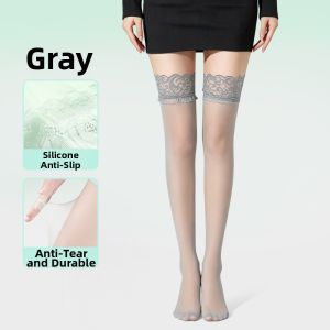 MOFANSHI | Non-slip Anti-snag Skin Beautifying Mint Green Lace Over-the-knee Socks