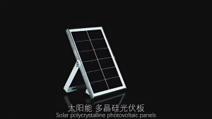 Solar Charging Panel 6W 6V Fast Charging Solar Energy Panel with 4 USB Ports for Camping Cellphone