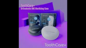 ToothCare+ Portable Ultraviolet Orthodontic Sterilizing Storage Case (WHITE) Retainer/Aligner/Denture/Invisible Braces