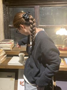 Fashionable Satin Hair Clips Butterfly Knot Side Bangs Hair Accessories Simple Stylish Hair Grips Jojo Wang Original Design